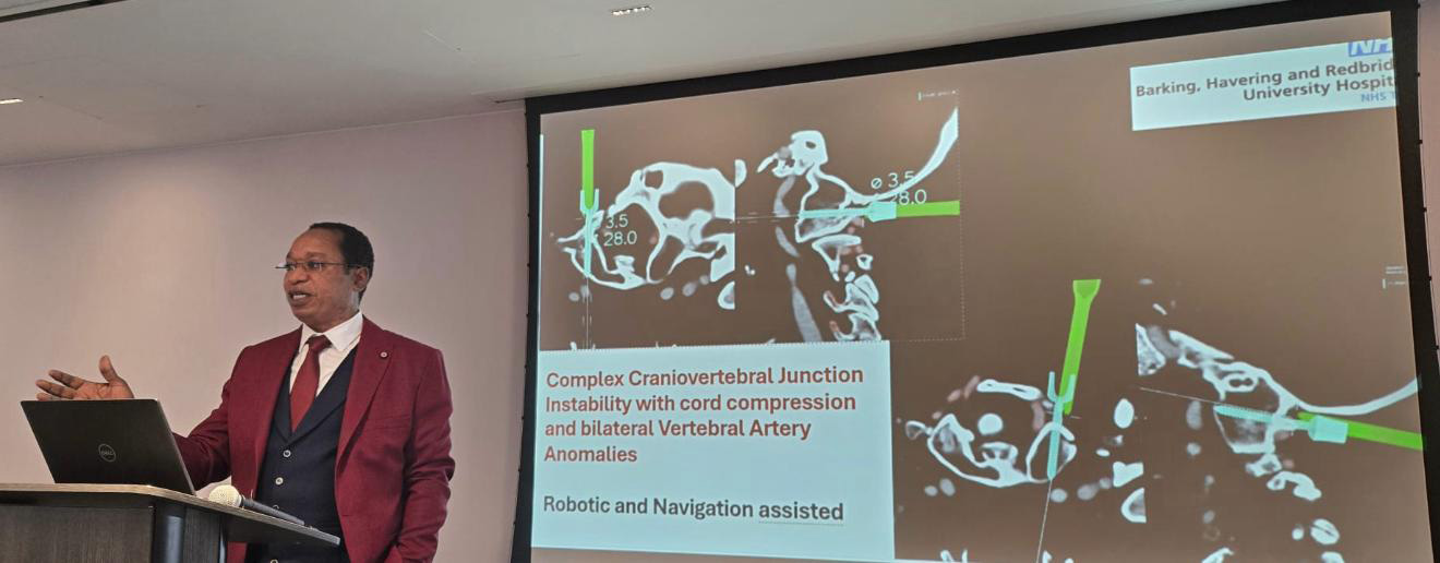 Mr. Taofiq Desmond Sanusi area of expertise is complex spine