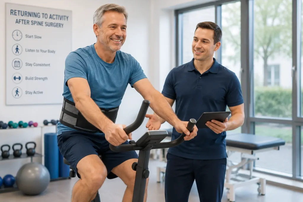 Patient returning to exercise after minimally invasive spine surgery Patient returning to exercise after minimally invasive spine surgery
